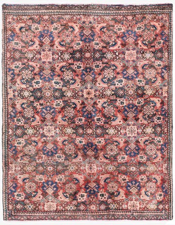 4' x 5' 2 Hand Knotted Ultra Vintage Persian Wool Rug