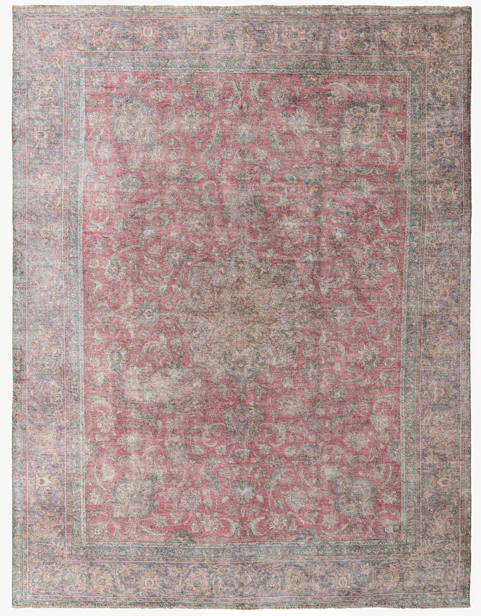 Primary image 9' 3 x 12' 5  Hand Knotted Ultra Vintage Persian Wool Rug
