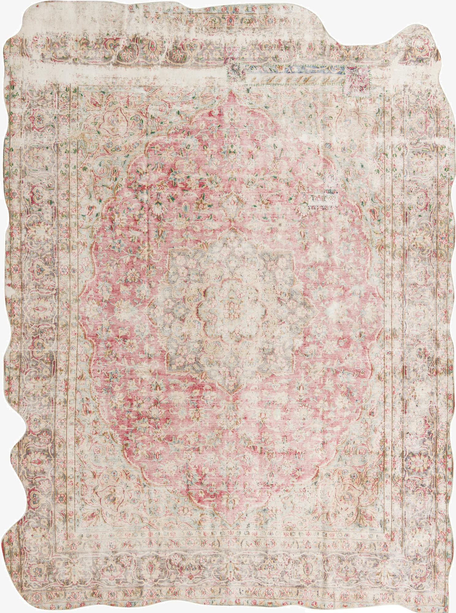 Primary image 9' 8 x 12' 9  Hand Knotted Ultra Vintage Persian Wool Rug