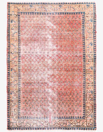 3' 5 x 5' Hand Knotted Ultra Vintage Persian Wool Rug