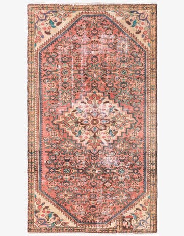 3' 7 x 6' 5 Hand Knotted Ultra Vintage Persian Wool Rug