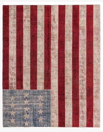 8' 1 x 10' Hand Knotted Ultra Vintage Persian Wool Rug