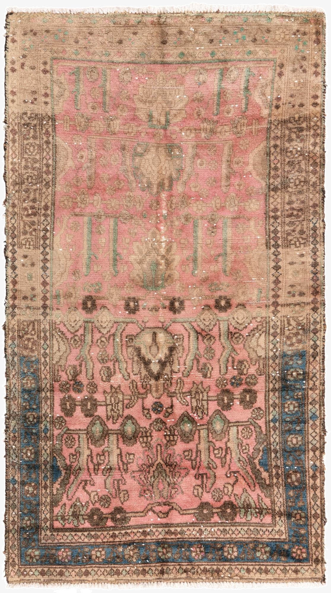 3' x 5' 7  Hand Knotted Ultra Vintage Persian Wool Rug