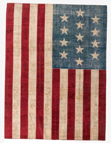 9' x 12' Hand Knotted Ultra Vintage Persian Wool Rug