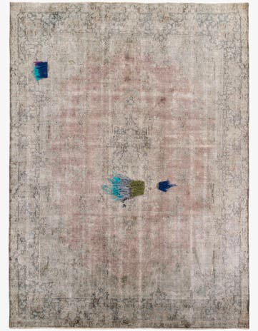 9' 8 x 13' 2 Hand Knotted Ultra Vintage Persian Wool Rug