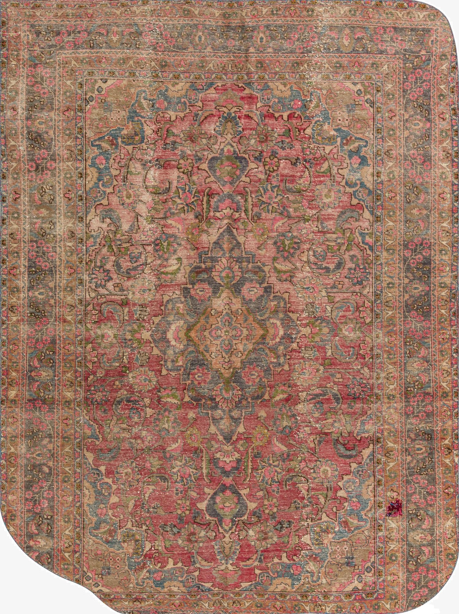 Primary image 6' 4 x 8' 7  Hand Knotted Ultra Vintage Persian Wool Rug