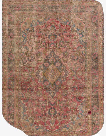 6' 4 x 8' 7 Hand Knotted Ultra Vintage Persian Wool Rug