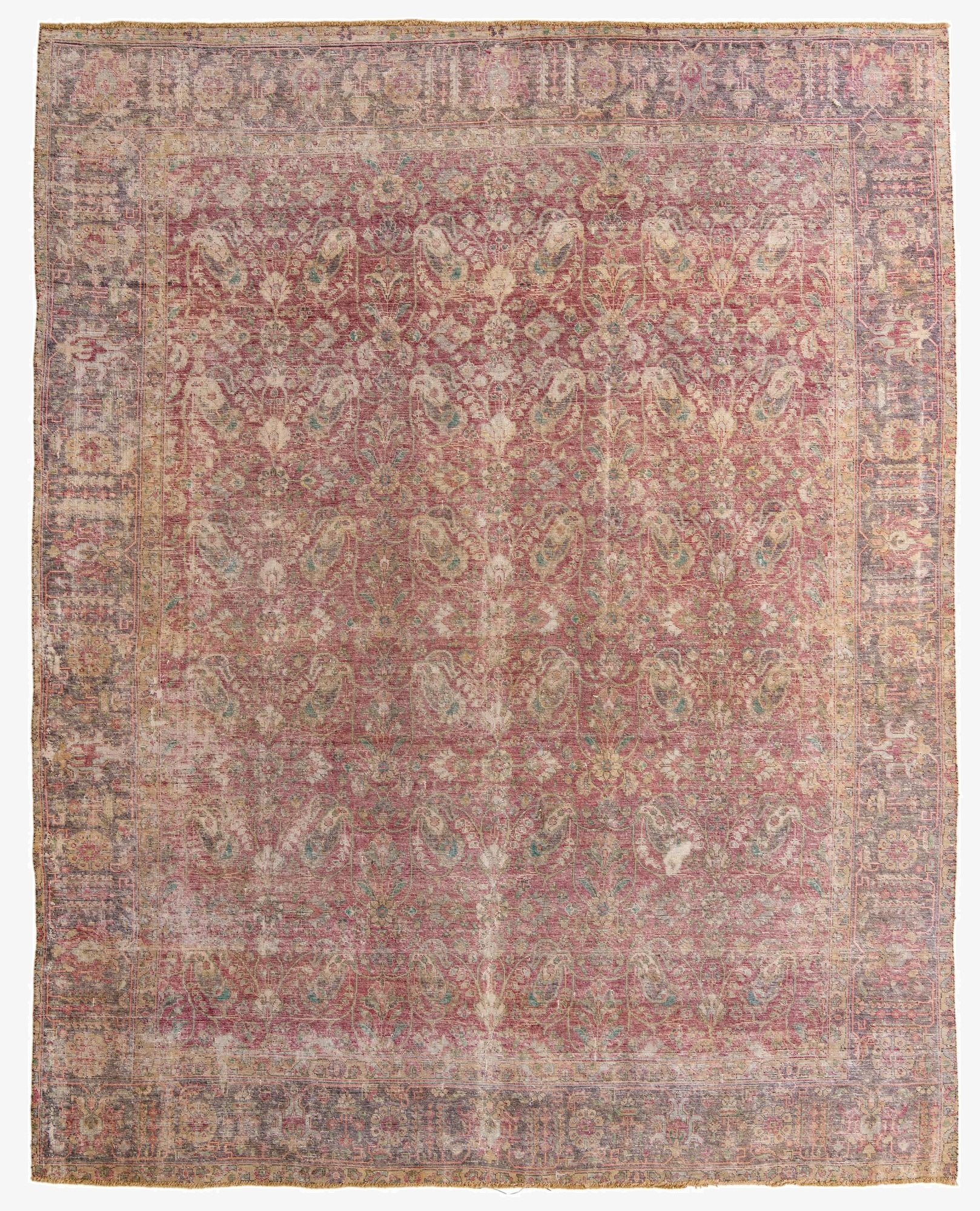 10' x 12' 7  Hand Knotted Ultra Vintage Persian Wool Rug