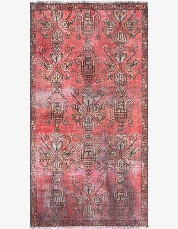 2' 10 x 5' 5 Hand Knotted Ultra Vintage Persian Wool Rug