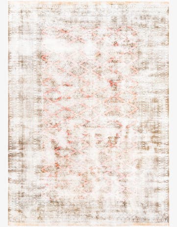 7' x 9' 9 Hand Knotted Ultra Vintage Persian Wool Rug