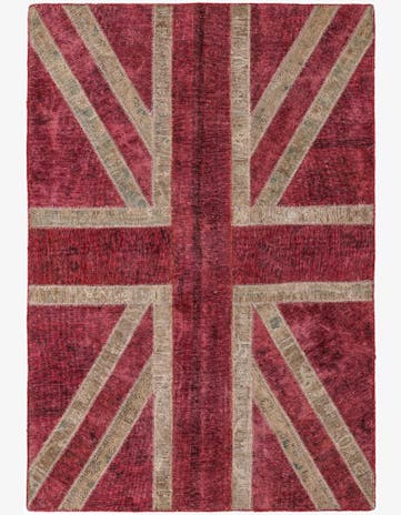 4' x 5' 10 Hand Knotted Ultra Vintage Persian Wool Rug