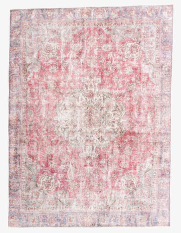 9' x 12' Hand Knotted Ultra Vintage Persian Wool Rug