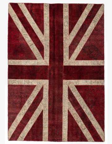 5' 7 x 8' Hand Knotted Ultra Vintage Persian Wool Rug