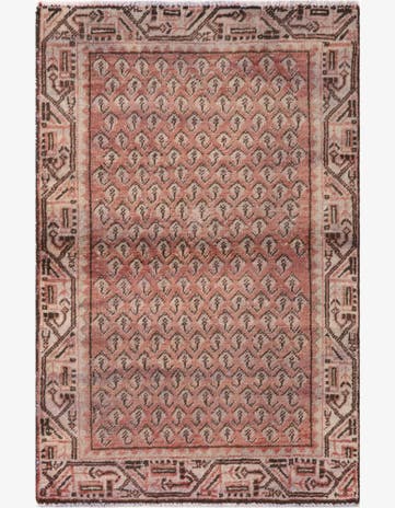 3' 7 x 4' 7 Hand Knotted Ultra Vintage Persian Wool Rug