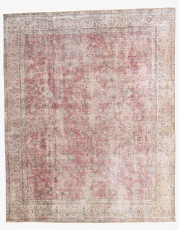 10' x 12' 3 Hand Knotted Ultra Vintage Persian Wool Rug