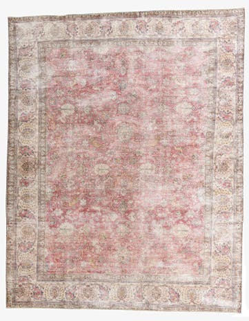 10' 1 x 12' 7 Hand Knotted Ultra Vintage Persian Wool Rug