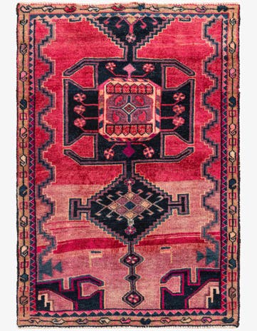 3' 2 x 4' 7 Hand Knotted Ultra Vintage Persian Wool Rug