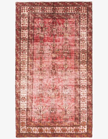 3' 10 x 6' 8 Hand Knotted Ultra Vintage Persian Wool Rug