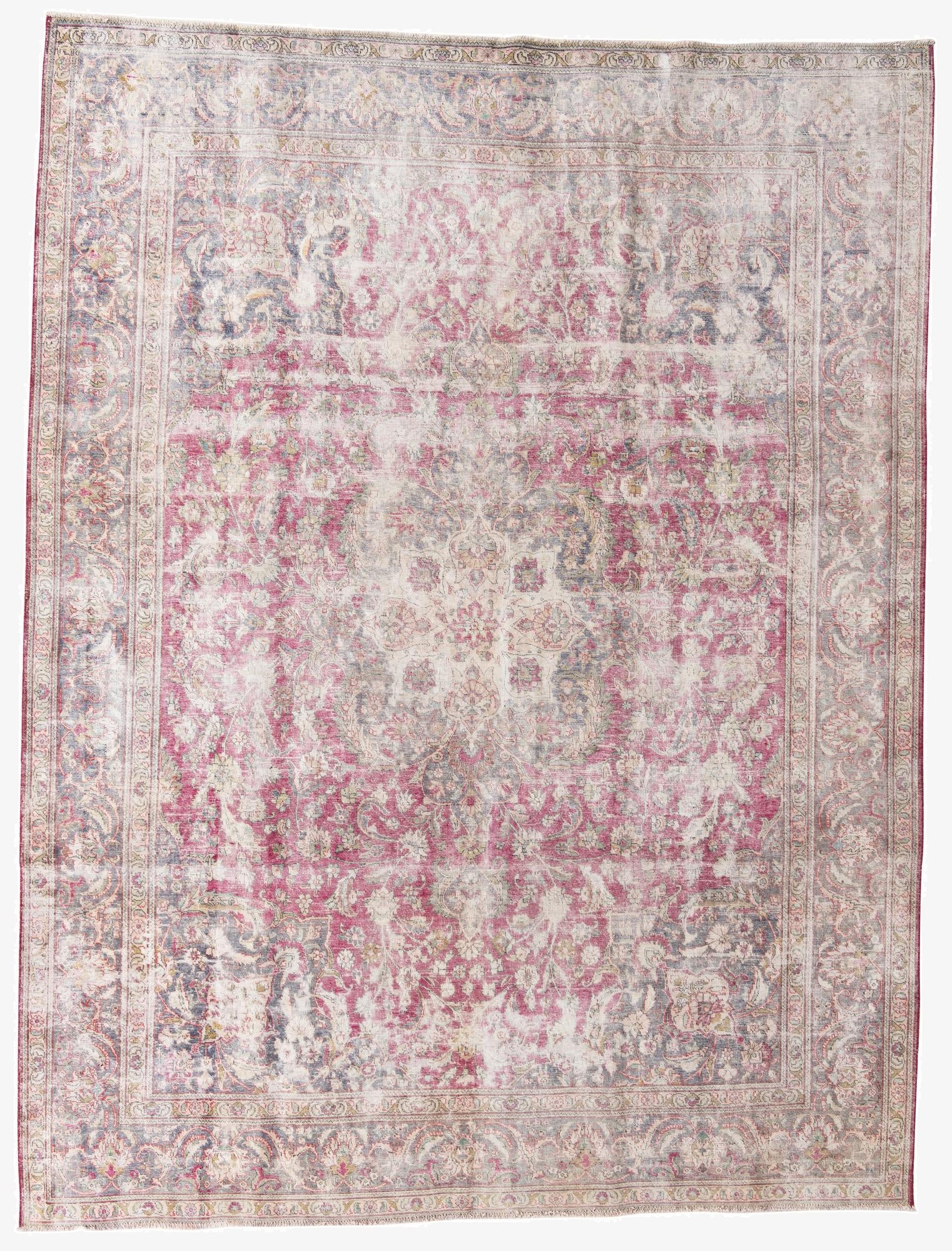 9' 10 x 12' 10  Hand Knotted Ultra Vintage Persian Wool Rug