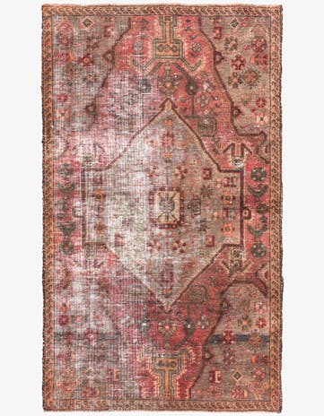 3' 1 x 5' 2 Hand Knotted Ultra Vintage Persian Wool Rug