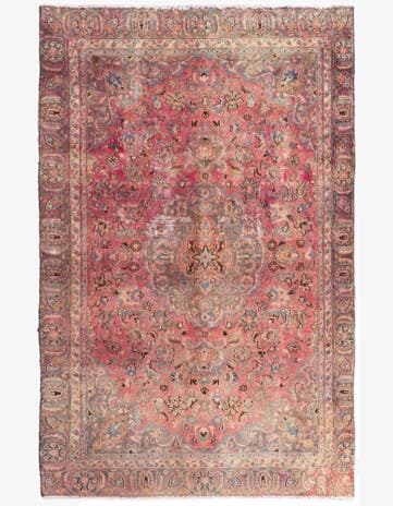 5' 10 x 9' 1 Hand Knotted Ultra Vintage Persian Wool Rug