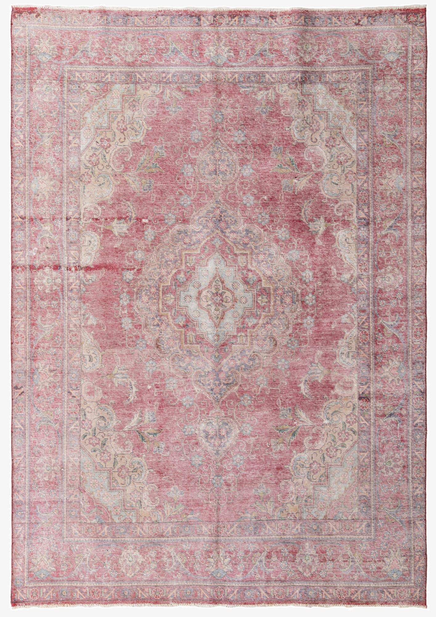 7' 10 x 11' 1  Hand Knotted Ultra Vintage Persian Wool Rug