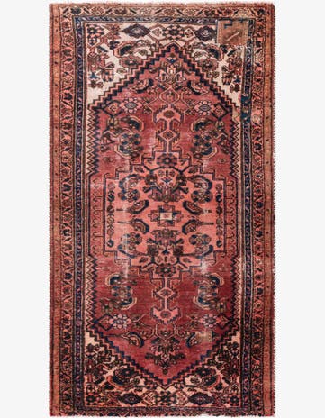 3' 5 x 6' 5 Hand Knotted Ultra Vintage Persian Wool Rug