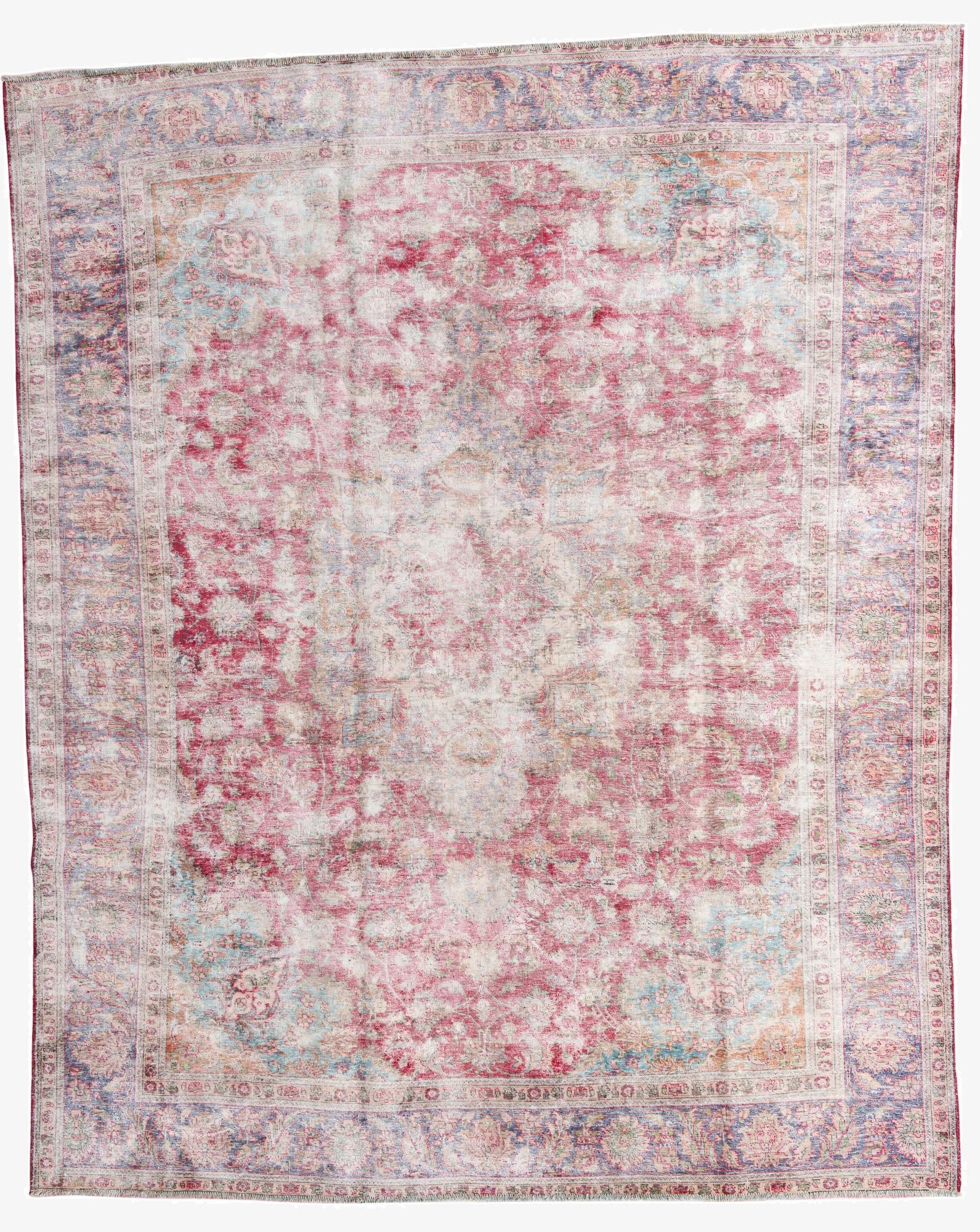 9' 10 x 12' 2  Hand Knotted Ultra Vintage Persian Wool Rug