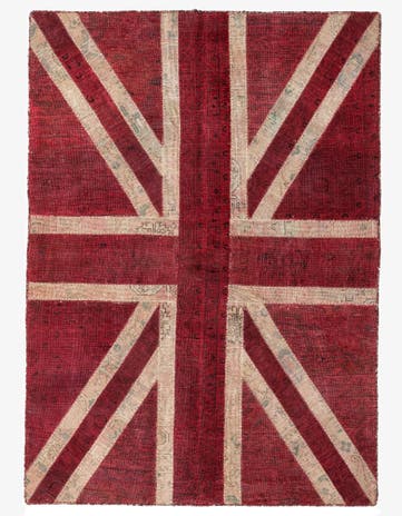 4' 7 x 6' 5 Hand Knotted Ultra Vintage Persian Wool Rug