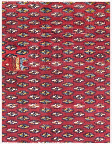 4' 7 x 6' Hand Knotted Ultra Vintage Persian Wool Rug