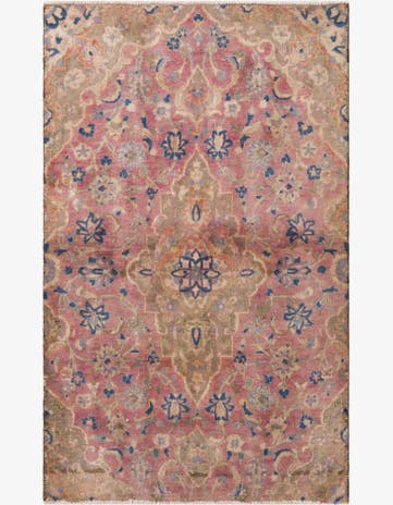 3' 3 x 5' 3 Hand Knotted Ultra Vintage Persian Wool Rug