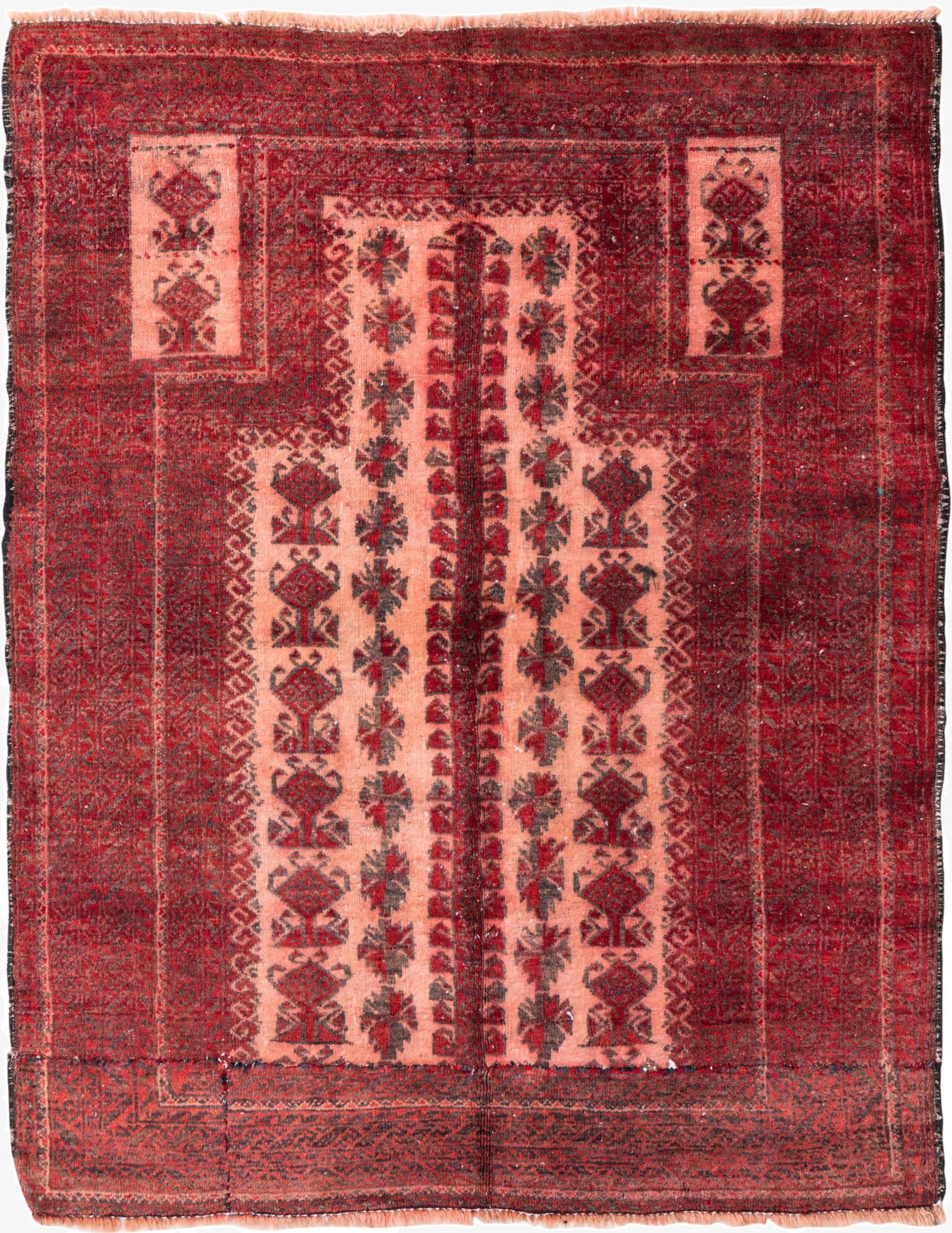 3' 3 x 4' 1  Hand Knotted Ultra Vintage Persian Wool Rug