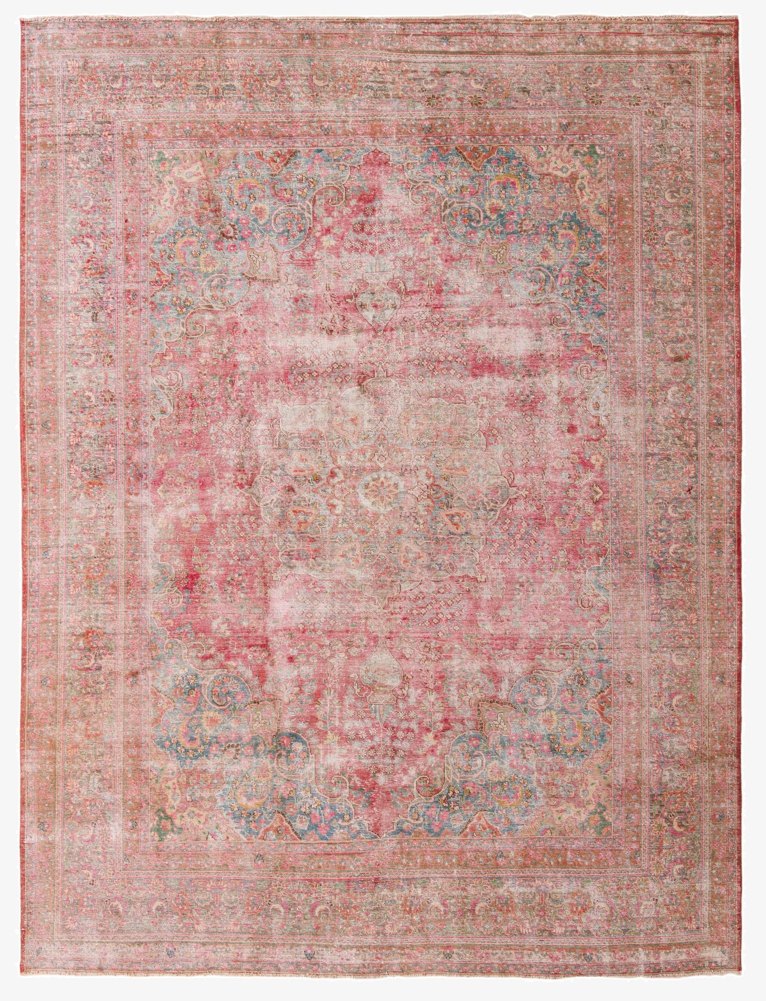 Primary image 9' 8 x 12' 9  Hand Knotted Ultra Vintage Persian Wool Rug
