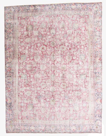 9' x 11' 10 Hand Knotted Ultra Vintage Persian Wool Rug