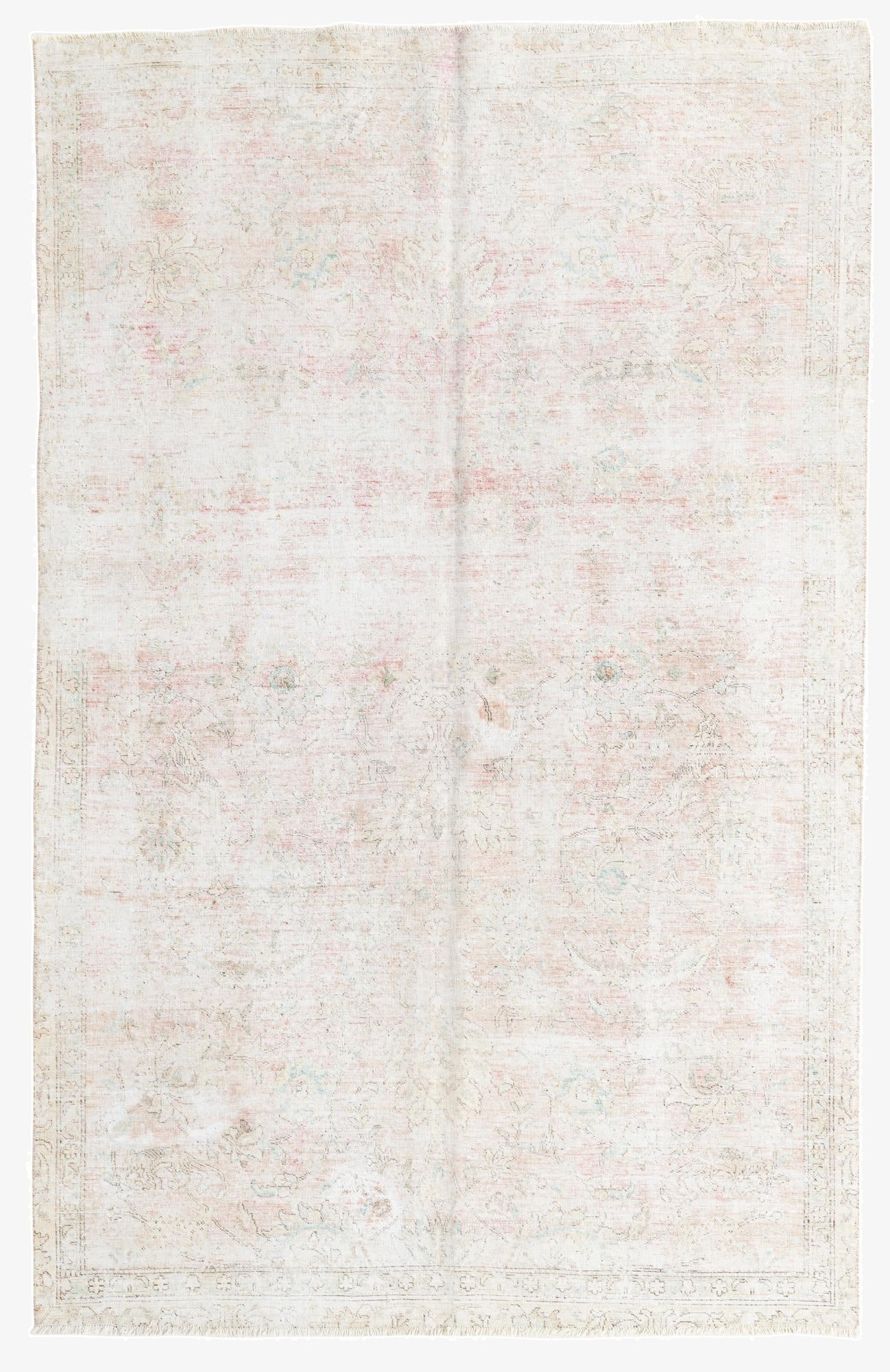 6' 1 x 9' 6  Hand Knotted Ultra Vintage Persian Wool Rug