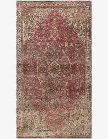 3' 5 x 6' 4 Hand Knotted Ultra Vintage Persian Wool Rug