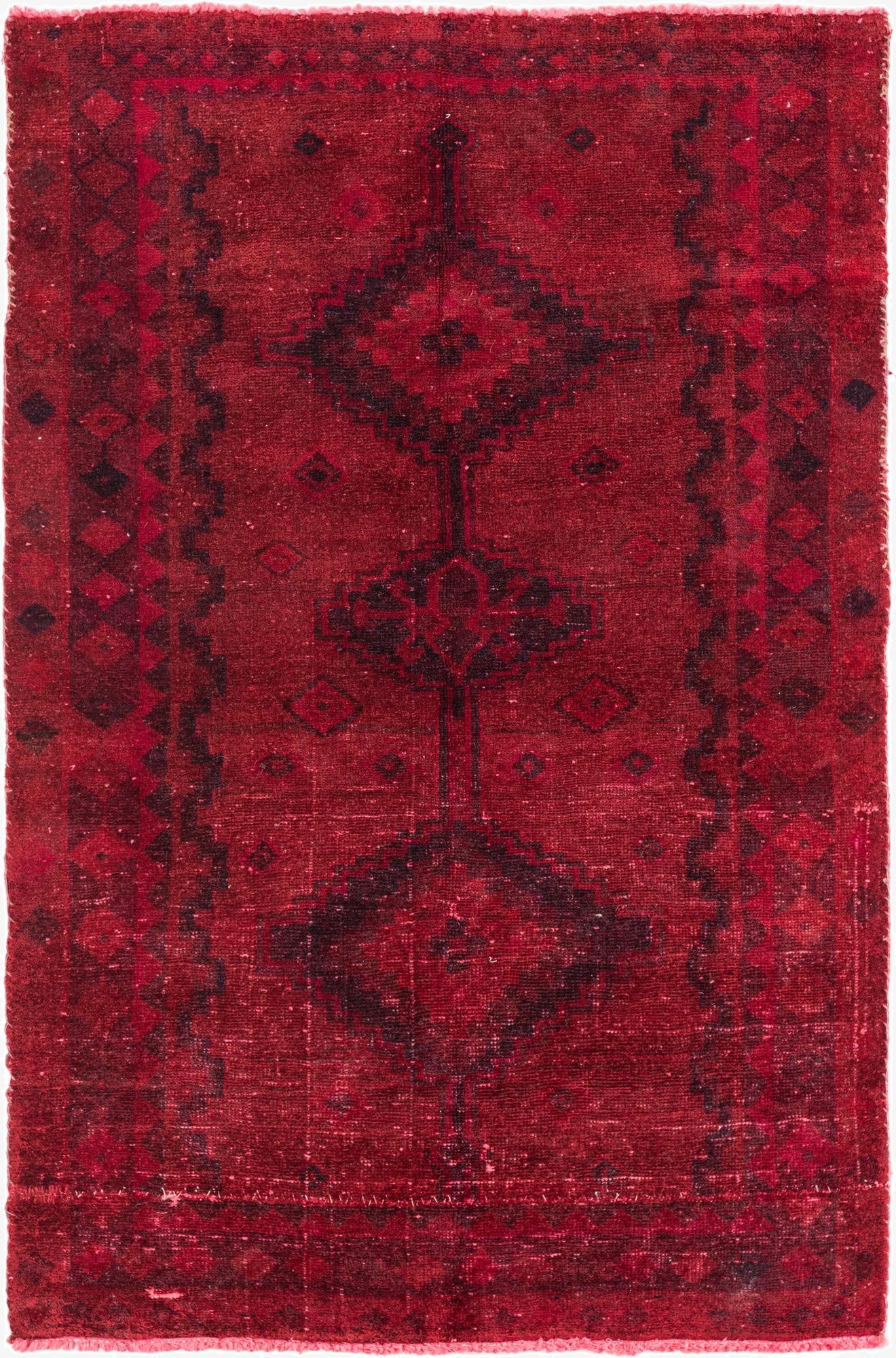 4' 2 x 6' 2  Hand Knotted Ultra Vintage Persian Wool Rug