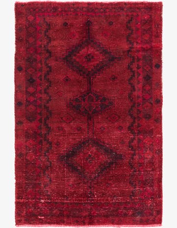 4' 2 x 6' 2 Hand Knotted Ultra Vintage Persian Wool Rug