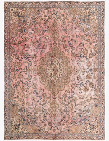 7' 4 x 10' Hand Knotted Ultra Vintage Persian Wool Rug