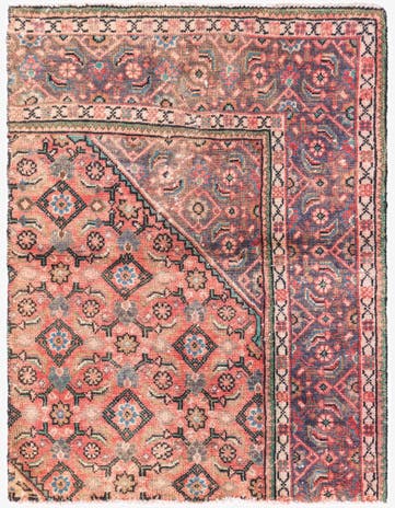 3' 6 x 4' 7 Hand Knotted Ultra Vintage Persian Wool Rug