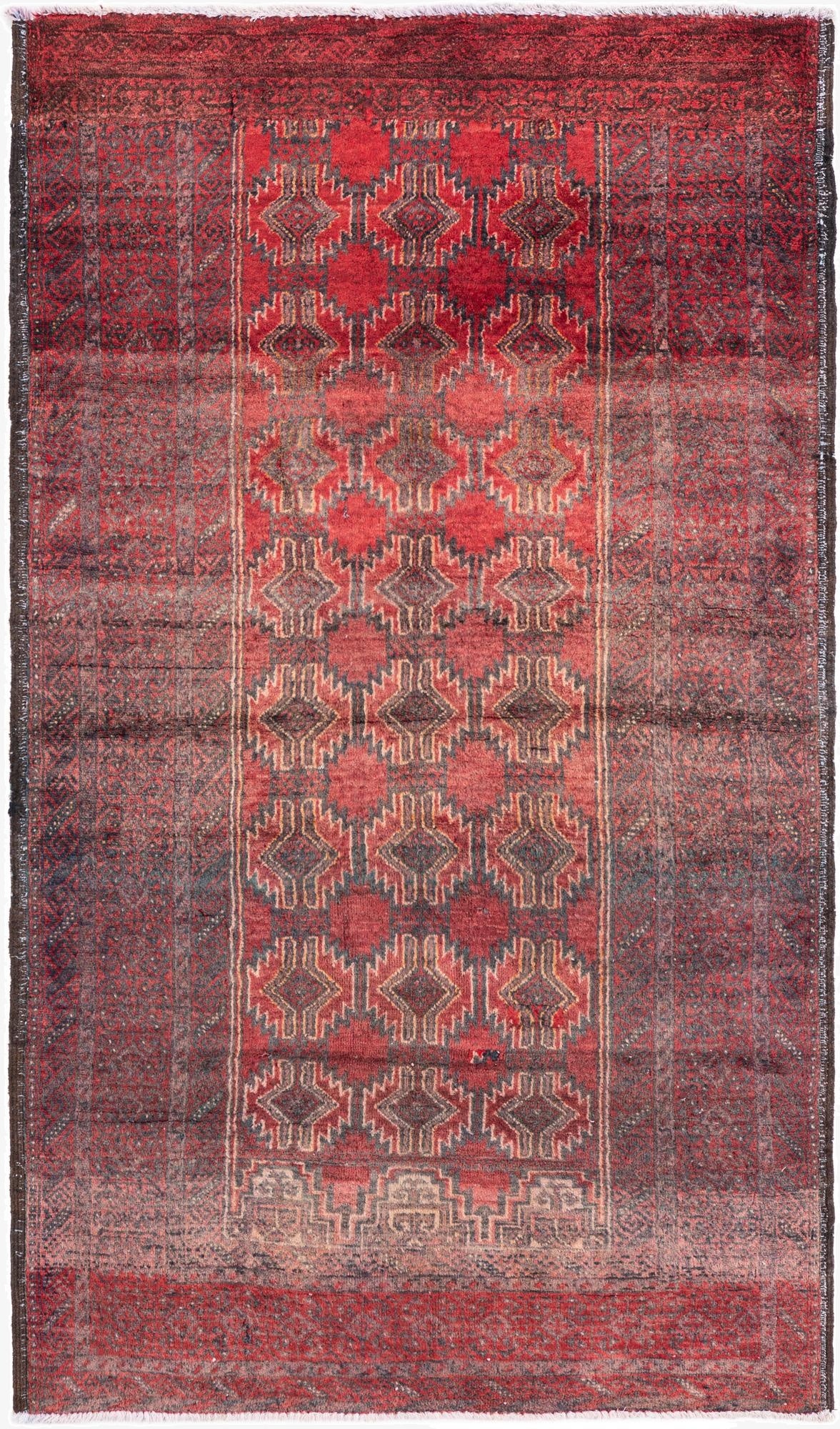 2' 10 x 5' Hand Knotted Ultra Vintage Persian Wool Rug