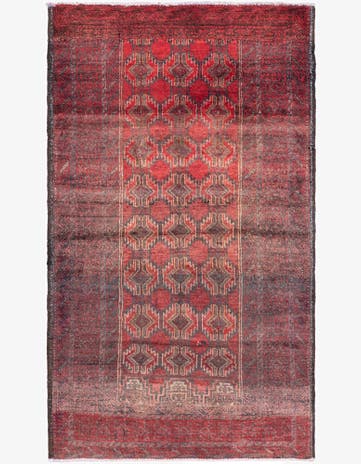 2' 10 x 5' Hand Knotted Ultra Vintage Persian Wool Rug