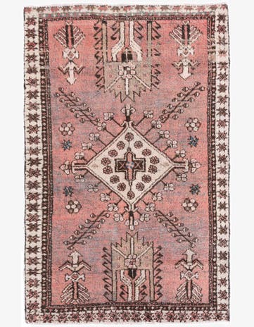 3' 10 x 5' 10 Hand Knotted Ultra Vintage Persian Wool Rug