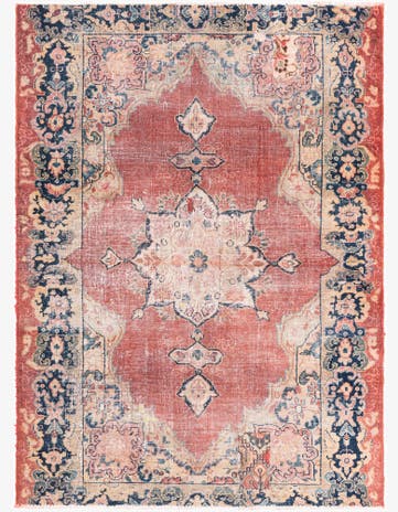 4' 4 x 6' 1 Hand Knotted Ultra Vintage Persian Wool Rug