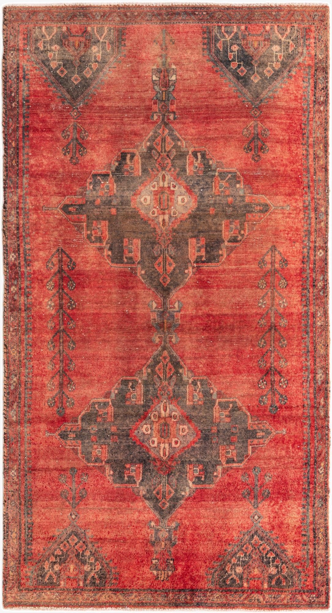 4' 7 x 8' 7  Hand Knotted Ultra Vintage Persian Wool Rug