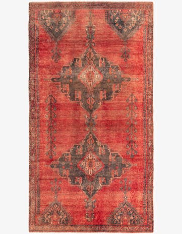 4' 7 x 8' 7 Hand Knotted Ultra Vintage Persian Wool Rug