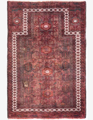 3' 1 x 4' 7 Hand Knotted Ultra Vintage Persian Wool Rug