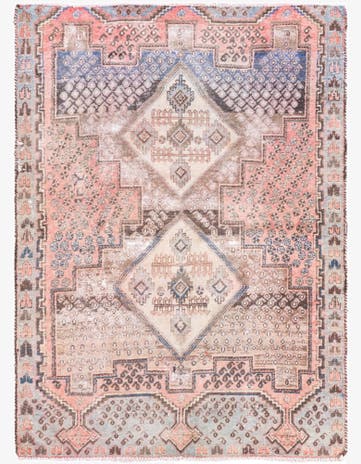 3' 10 x 5' 4 Hand Knotted Ultra Vintage Persian Wool Rug