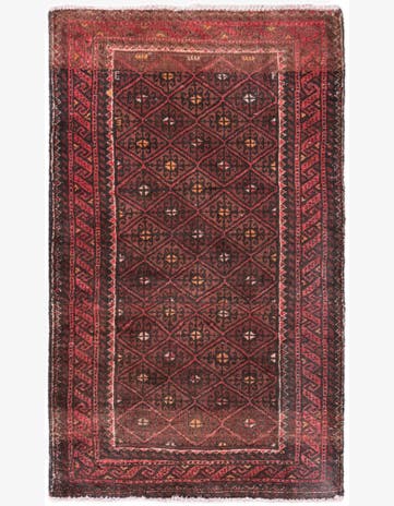 2' 7 x 4' 2 Hand Knotted Ultra Vintage Persian Wool Rug