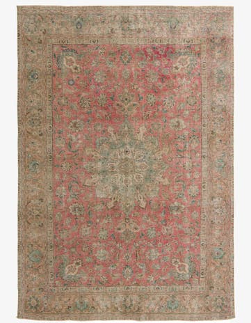 7' 9 x 10' 10 Hand Knotted Ultra Vintage Persian Wool Rug